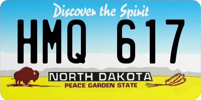 ND license plate HMQ617
