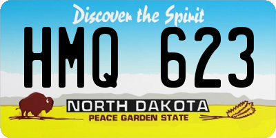 ND license plate HMQ623
