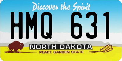 ND license plate HMQ631