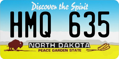 ND license plate HMQ635