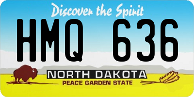 ND license plate HMQ636