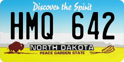 ND license plate HMQ642