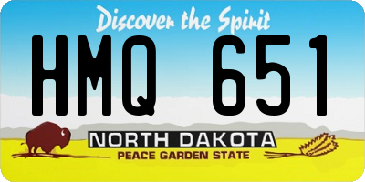 ND license plate HMQ651