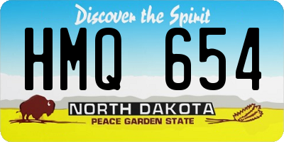 ND license plate HMQ654