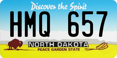 ND license plate HMQ657