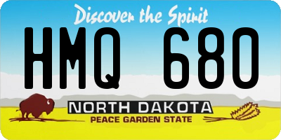 ND license plate HMQ680