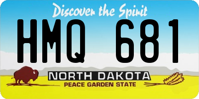 ND license plate HMQ681