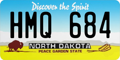 ND license plate HMQ684