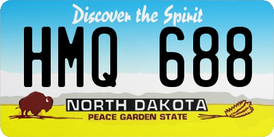 ND license plate HMQ688