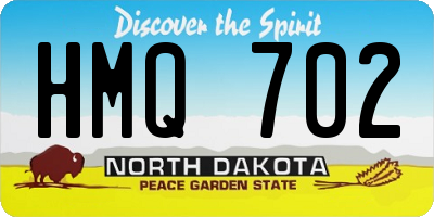 ND license plate HMQ702