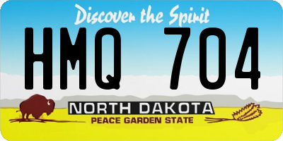 ND license plate HMQ704