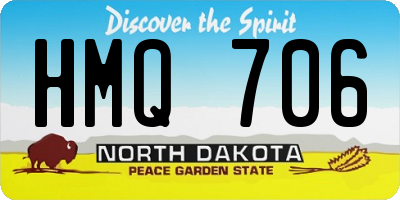 ND license plate HMQ706