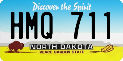 ND license plate HMQ711