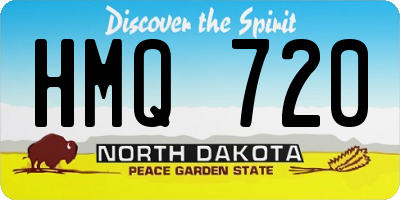 ND license plate HMQ720
