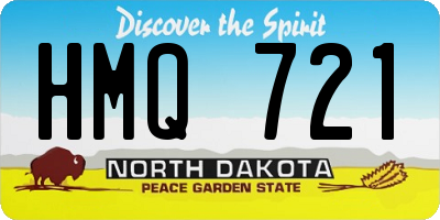 ND license plate HMQ721