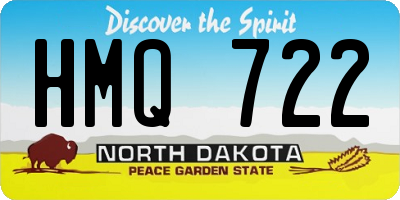 ND license plate HMQ722