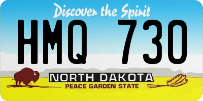 ND license plate HMQ730