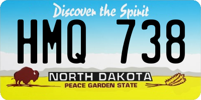 ND license plate HMQ738