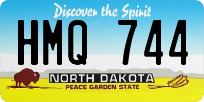 ND license plate HMQ744