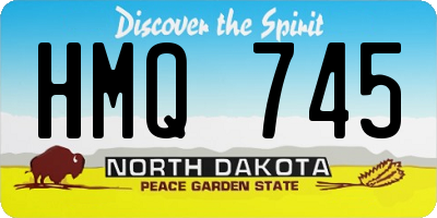 ND license plate HMQ745