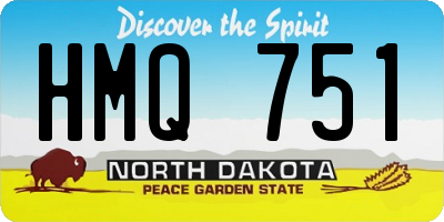 ND license plate HMQ751