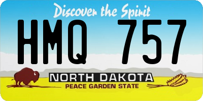 ND license plate HMQ757