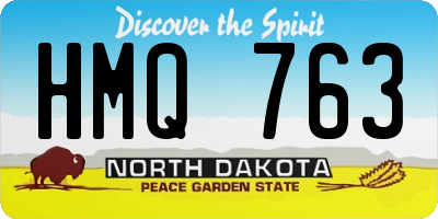 ND license plate HMQ763