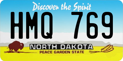 ND license plate HMQ769