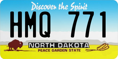 ND license plate HMQ771