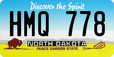 ND license plate HMQ778
