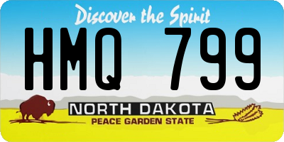 ND license plate HMQ799