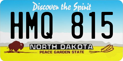 ND license plate HMQ815