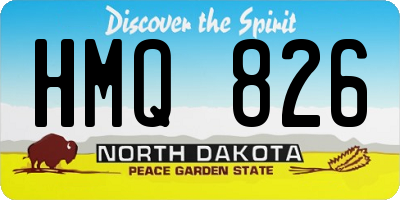 ND license plate HMQ826