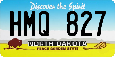 ND license plate HMQ827