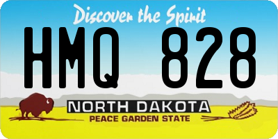 ND license plate HMQ828