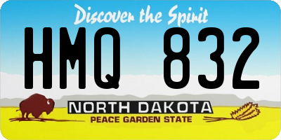 ND license plate HMQ832