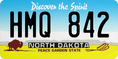 ND license plate HMQ842