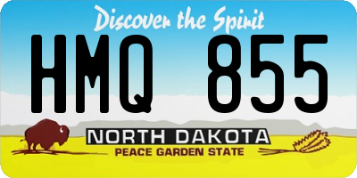 ND license plate HMQ855