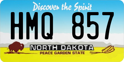 ND license plate HMQ857
