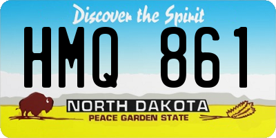 ND license plate HMQ861