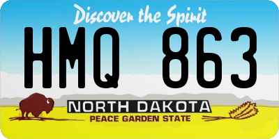 ND license plate HMQ863