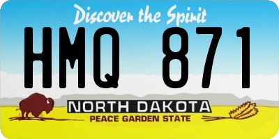 ND license plate HMQ871