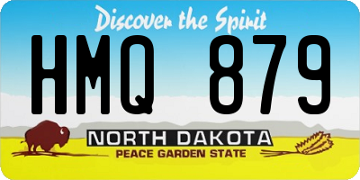ND license plate HMQ879