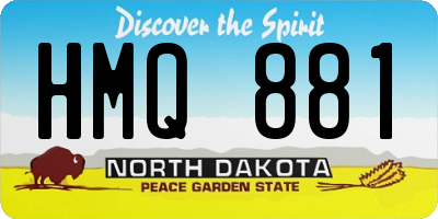 ND license plate HMQ881