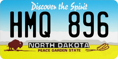 ND license plate HMQ896