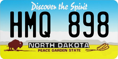 ND license plate HMQ898