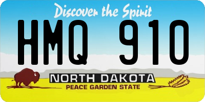ND license plate HMQ910