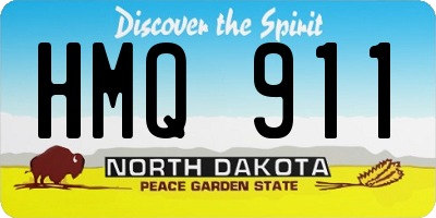 ND license plate HMQ911
