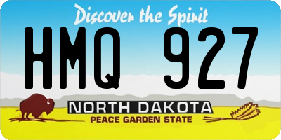 ND license plate HMQ927