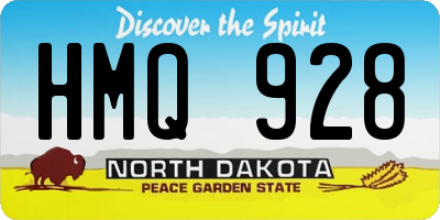 ND license plate HMQ928